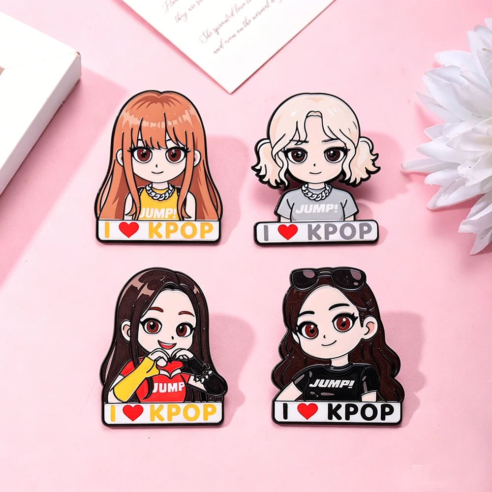 4pcs Fashion Kpop Girls Group Brooch Badge Anime Character Enamel Pins Cartoon Music Lapel Pins For Clothes Hats Jewelry Gift
4pcs Fashion Kpop Girls Group Brooch Badge Anime Character Enamel Pins Cartoon Music Lapel Pins For Clothes Hats Jewelry Gift