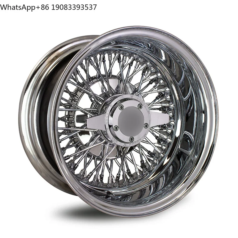 Steel Wire Wheels All Silver Chrome 13x5.5 13x7 14x7 15x7 16x7 17x8 Cross Lace 36 72 Spokes Reverse High Quality Car Rims
Steel Wire Wheels All Silver Chrome 13x5.5 13x7 14x7 15x7 16x7 17x8 Cross Lace 36 72 Spokes Reverse High Quality Car Rims