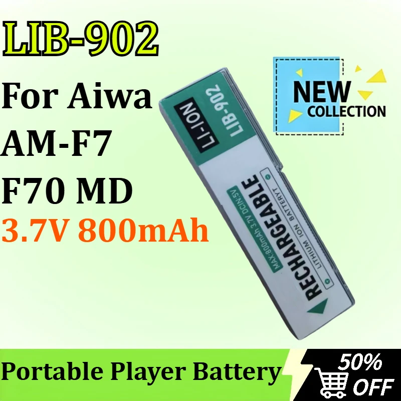 LIB-902 3.7V 800mAh Battery for Aiwa AM-F7/F70 MD Portable Player Battery Replacement Battery
LIB-902 3.7V 800mAh Battery for Aiwa AM-F7/F70 MD Portable Player Battery Replacement Battery