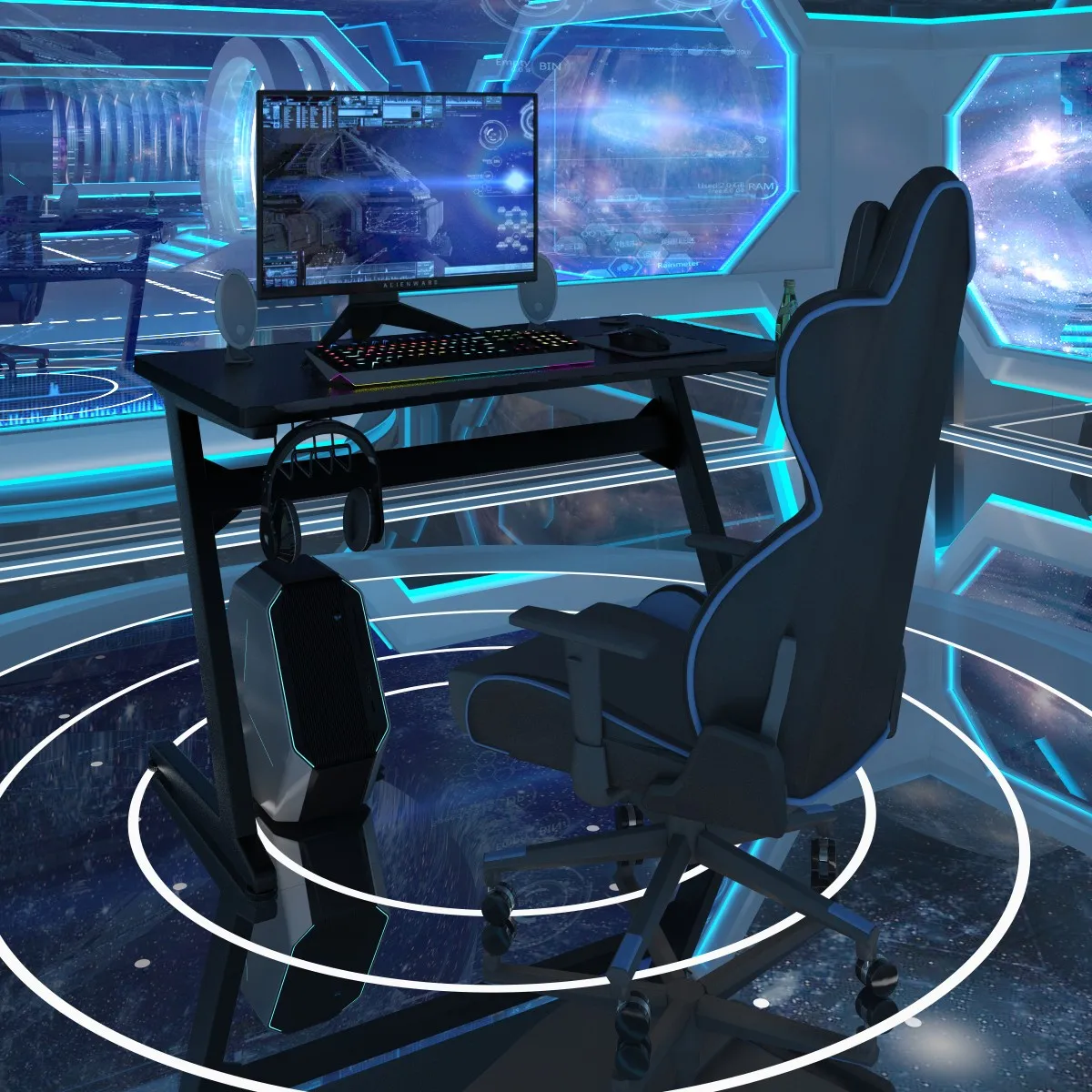 Gaming Desk Computer Studio Desk PC Table Z-Shape Gamer Workstation w/Mouse Pad
Gaming Desk Computer Studio Desk PC Table Z-Shape Gamer Workstation w/Mouse Pad
