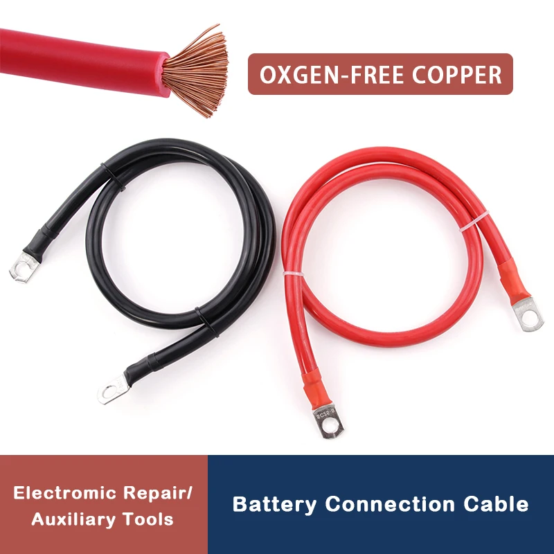 Battery Inverter Connection Cable Set with M8 SC Terminals 8/6/4/2 AWG 10/16/25/35mm2 UPS Wire Red Copper Core Tin-plated Lug
Battery Inverter Connection Cable Set with M8 SC Terminals 8/6/4/2 AWG 10/16/25/35mm2 UPS Wire Red Copper Core Tin-plated Lug