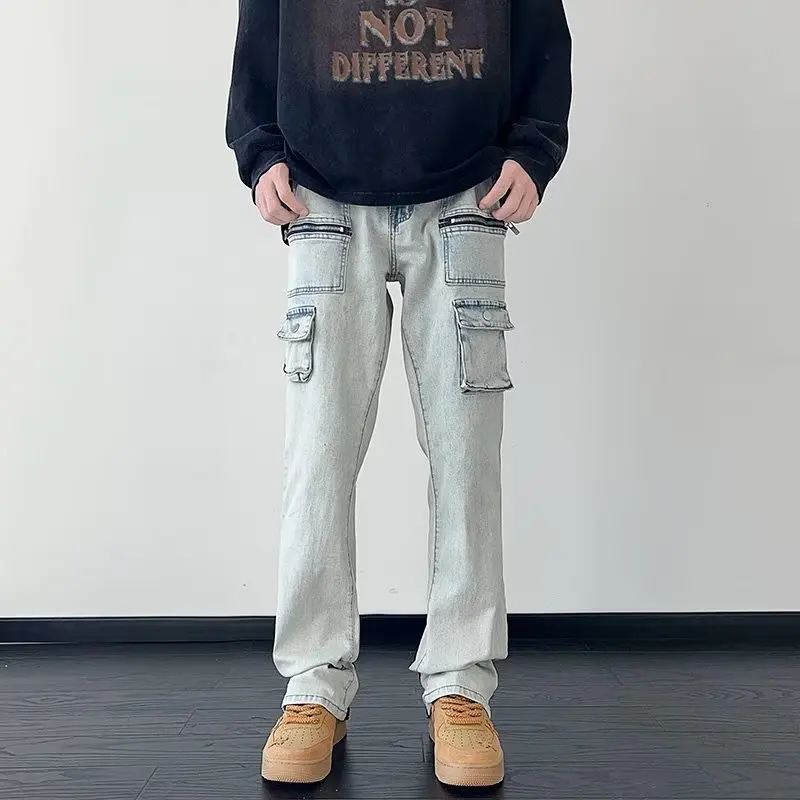 2023 Y2K Fashion Zipper Design Slim Flared Cargo Jeans Pants For Men Clothing Straight Vintage Blue Denim Trousers Ropa Hombre
2023 Y2K Fashion Zipper Design Slim Flared Cargo Jeans Pants For Men Clothing Straight Vintage Blue Denim Trousers Ropa Hombre