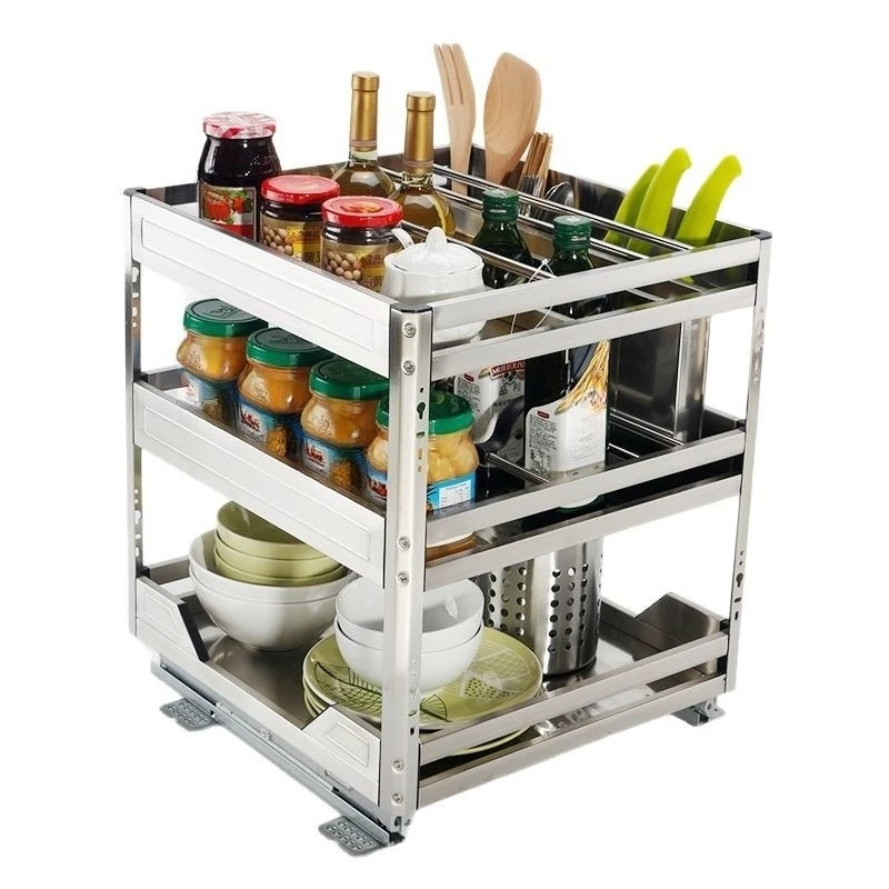 Kitchen cabinet condiment pull-out basket stainless steel drawer type spice basket narrow cabinet pull-out shelf damping
Kitchen cabinet condiment pull-out basket stainless steel drawer type spice basket narrow cabinet pull-out shelf damping