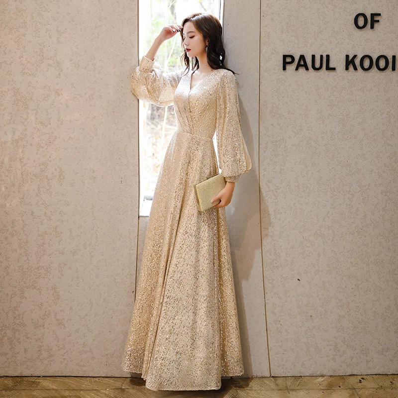 Supply Evening Dress 2026 New Spring Long Style Sequins Champagne Annual Party
Supply Evening Dress 2026 New Spring Long Style Sequins Champagne Annual Party