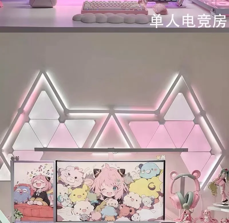 Wall ambient light, adjustable light, strange light board, e-sports room, triangular rgb quantum ambient light, wall decoration
Wall ambient light, adjustable light, strange light board, e-sports room, triangular rgb quantum ambient light, wall decoration