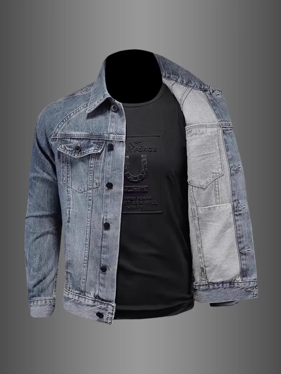 Vm Classic Waed Denim Jaet Мужская молодежная европейская мода с несколькими карманами Простая универсальная верхняя одежда с воротником
Vm Classic Waed Denim Jaet Мужская молодежная европейская мода с несколькими карманами Простая универсальная верхняя одежда с воротником