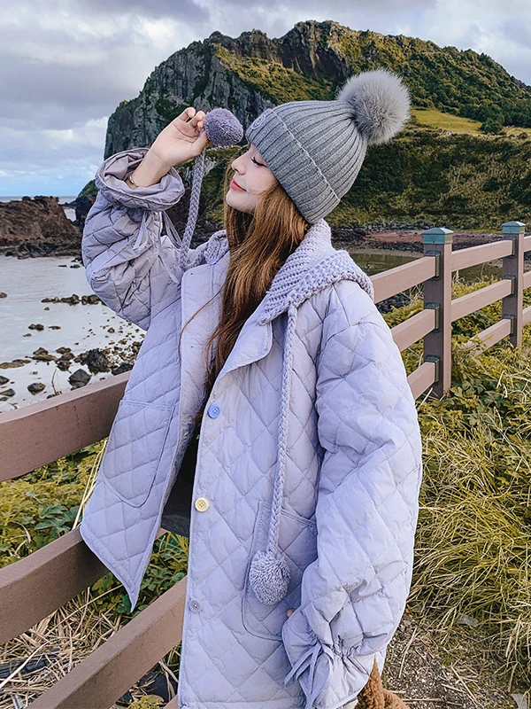 Женская зимняя теплая куртка с капюшоном, вязаная, с узором «фиолетовый бриллиант», свободного кроя, белая, на пуху
Женская зимняя теплая куртка с капюшоном, вязаная, с узором «фиолетовый бриллиант», свободного кроя, белая, на пуху