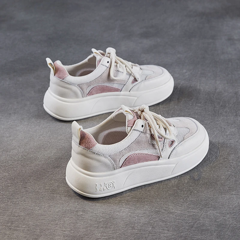 Genuine Leather Mesh Breathable Women's Shoes 2025 Summer New Super Cool Ultra Light Versatile Thick Sole Casual Board Shoes
Genuine Leather Mesh Breathable Women's Shoes 2025 Summer New Super Cool Ultra Light Versatile Thick Sole Casual Board Shoes