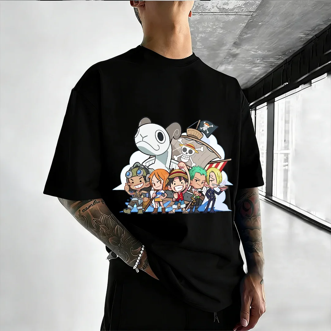 2026 Summer One Piece Chibi Straw Hat Crew Print T-shirt Men's Casual Short Sleeve Tops Harajuku Anime Streetwear Cotton Tees
2026 Summer One Piece Chibi Straw Hat Crew Print T-shirt Men's Casual Short Sleeve Tops Harajuku Anime Streetwear Cotton Tees
