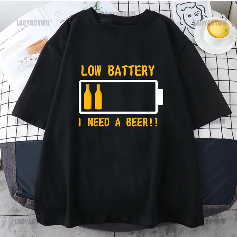 Men's T Shirt Short Sleeved Tops Clothing Tees Beer and Battery Print Clothes for Men Funny Cotton Tees
Men's T Shirt Short Sleeved Tops Clothing Tees Beer and Battery Print Clothes for Men Funny Cotton Tees