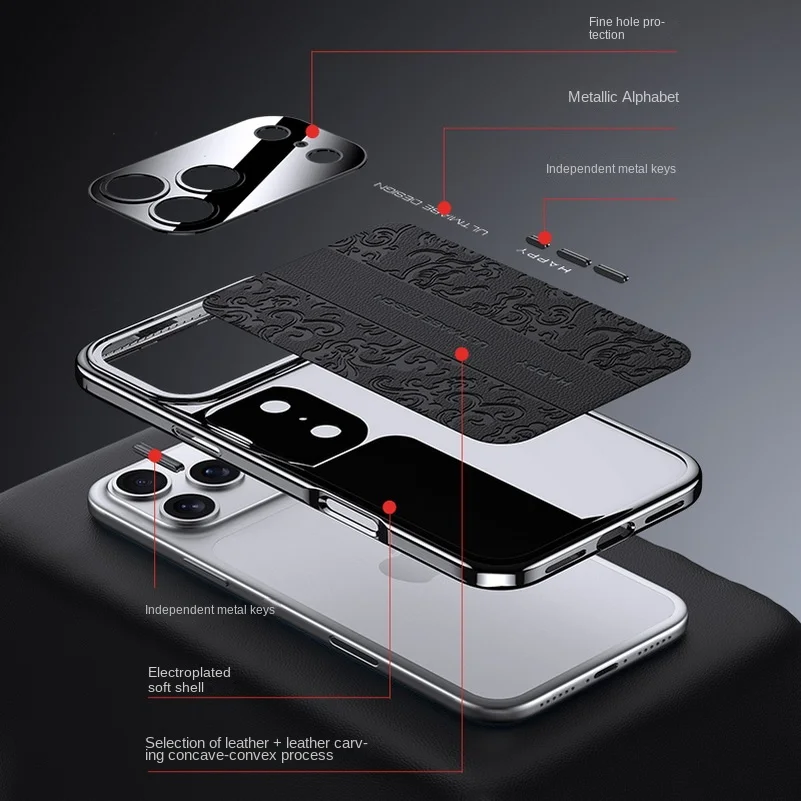 Luxury Auspicious Cloud Leather Carving Process Embossed Case For iPhone 17 Pro Max 16 15 14 pro max Plated Frame Cover
Luxury Auspicious Cloud Leather Carving Process Embossed Case For iPhone 17 Pro Max 16 15 14 pro max Plated Frame Cover