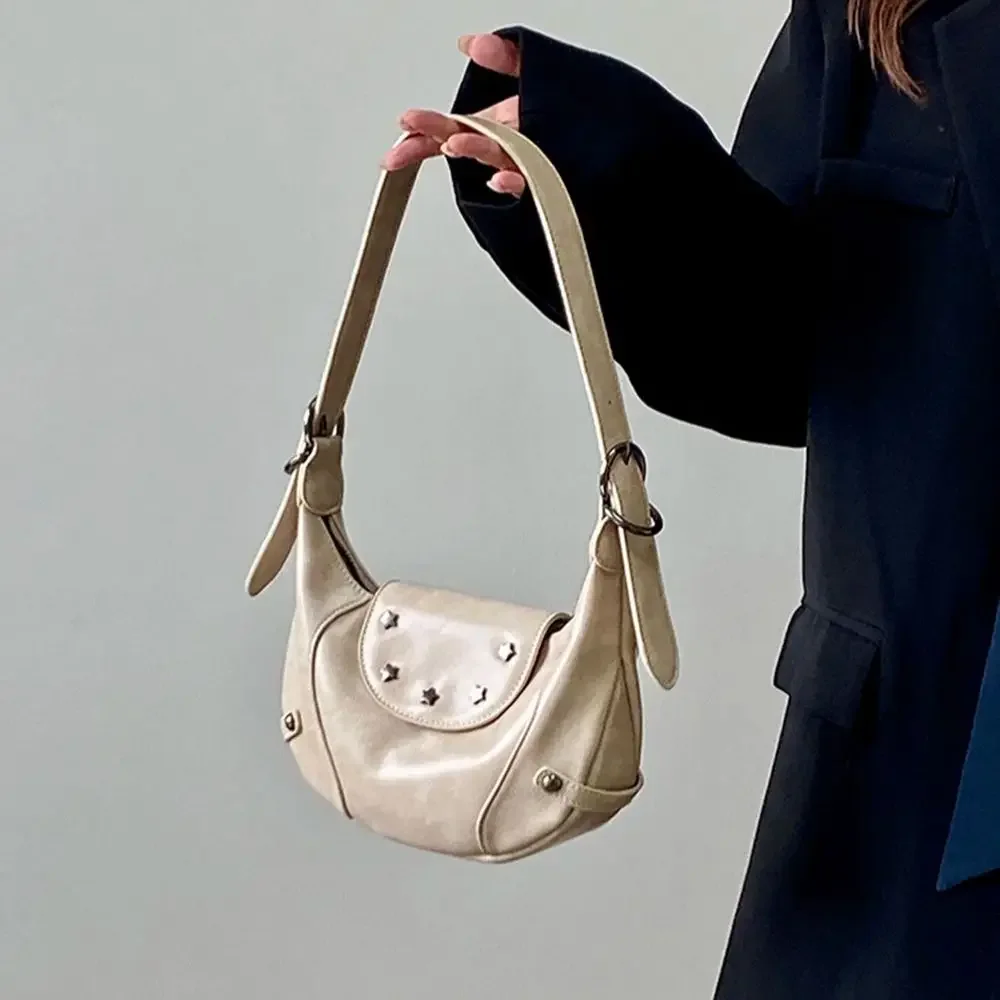 Spring Summer Versatile Shoulder Bag Retro Star Rivet Girl's Handbag Soft PU Crossbody Bag Women Small Phone Bag
Spring Summer Versatile Shoulder Bag Retro Star Rivet Girl's Handbag Soft PU Crossbody Bag Women Small Phone Bag