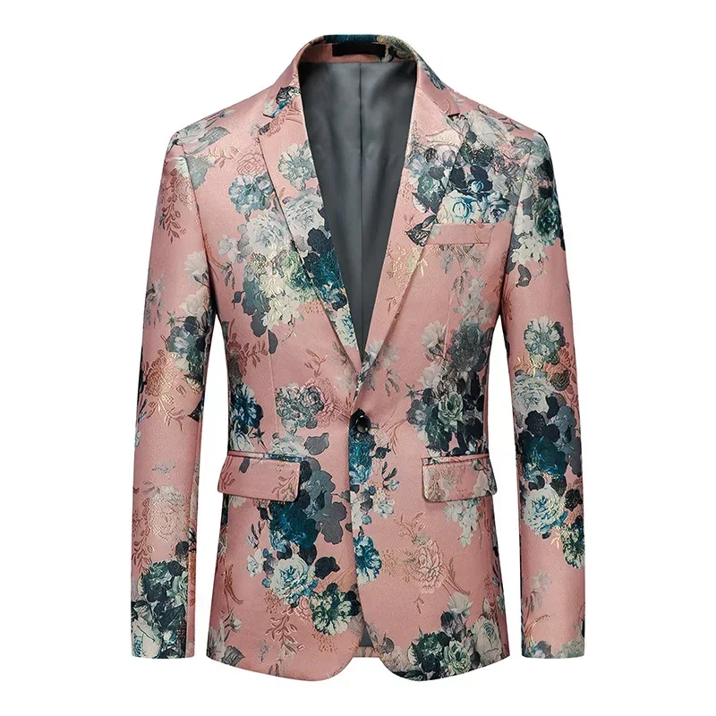 2023 New Flower Suit Korean Edition One Button Business Casual Slim Fit Suit Coat for Men
2023 New Flower Suit Korean Edition One Button Business Casual Slim Fit Suit Coat for Men