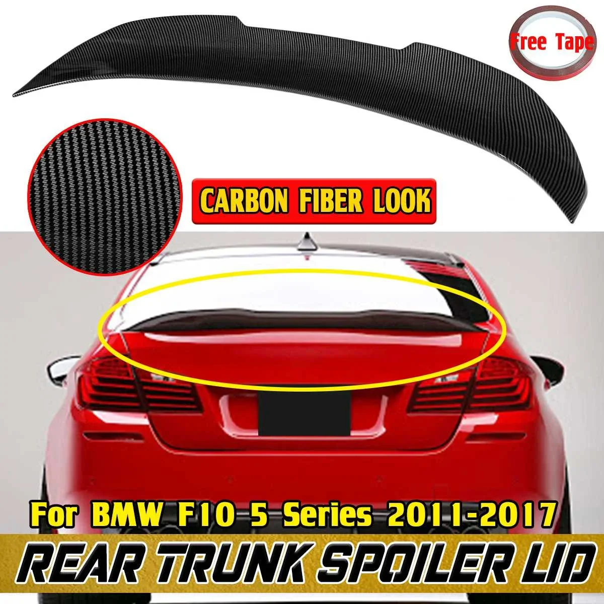 New PSM Style Car Rear Trunk Boot Lip Spoiler Wing Extension Lid For BMW F10 5 Series 2011-2017 Rear Wing Lip Extension Body Kit
New PSM Style Car Rear Trunk Boot Lip Spoiler Wing Extension Lid For BMW F10 5 Series 2011-2017 Rear Wing Lip Extension Body Kit