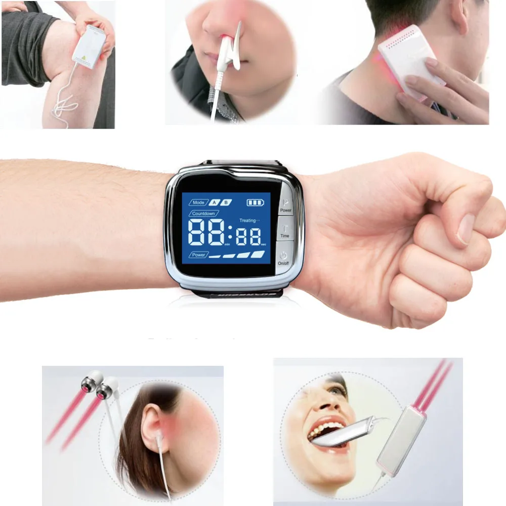 Multifunction Low Level Laser Therapy Watch for Pain Relief Diabetes Tinnitus Rhinitis High Blood Pressure Medical Equipment
Multifunction Low Level Laser Therapy Watch for Pain Relief Diabetes Tinnitus Rhinitis High Blood Pressure Medical Equipment