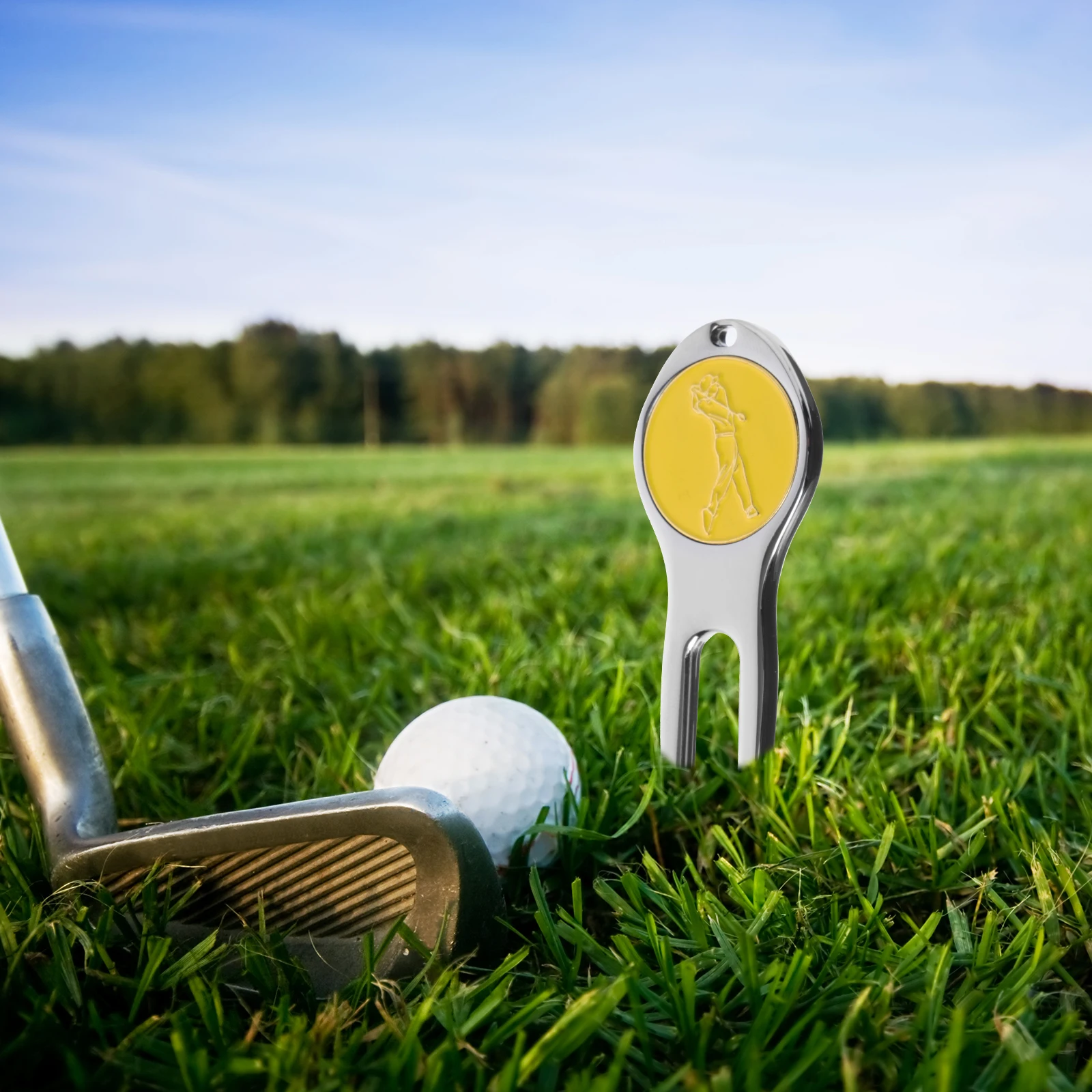Golf Zinc Alloy Fork Yellow Portable Delicate Divot Tool Lawn Fix Marker Golfing Divot Fork For Golfing Accessories Gifts
Golf Zinc Alloy Fork Yellow Portable Delicate Divot Tool Lawn Fix Marker Golfing Divot Fork For Golfing Accessories Gifts
