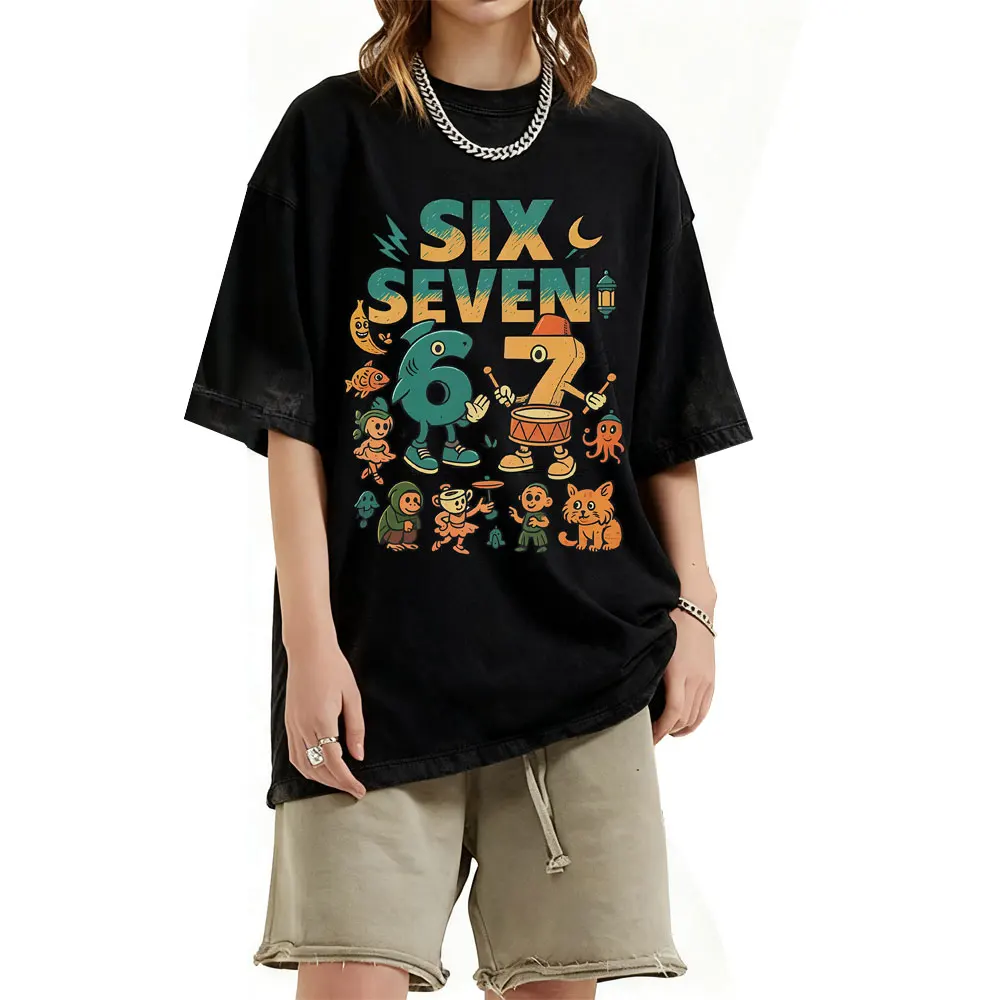 Funny Italian Brainrot Six Seven 67 Number Graphic Vintage Washed T-shirt Men Women Casual Oversized Tshirt Male Fashion Tees
Funny Italian Brainrot Six Seven 67 Number Graphic Vintage Washed T-shirt Men Women Casual Oversized Tshirt Male Fashion Tees