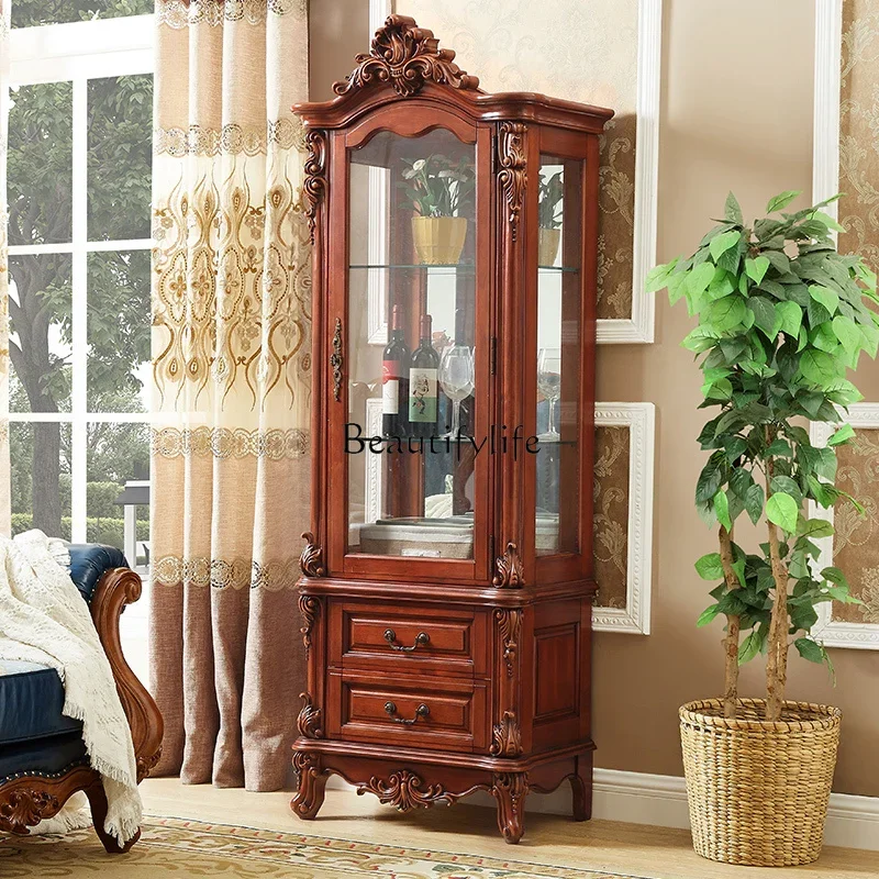 yj19 American all-solid wood luxury storage home living room cabinet against the wall
yj19 American all-solid wood luxury storage home living room cabinet against the wall