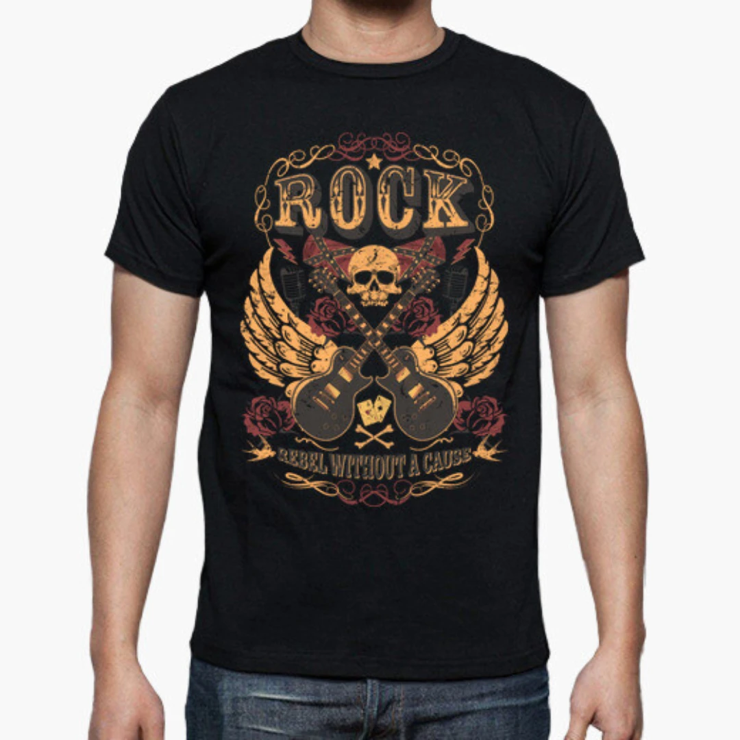 Rebel Without A Cause. Gothic Skull Wing Guitar Rock T Shirt New 100% Cotton Short Sleeve O-Neck T-shirt Casual Mens Top
Rebel Without A Cause. Gothic Skull Wing Guitar Rock T Shirt New 100% Cotton Short Sleeve O-Neck T-shirt Casual Mens Top