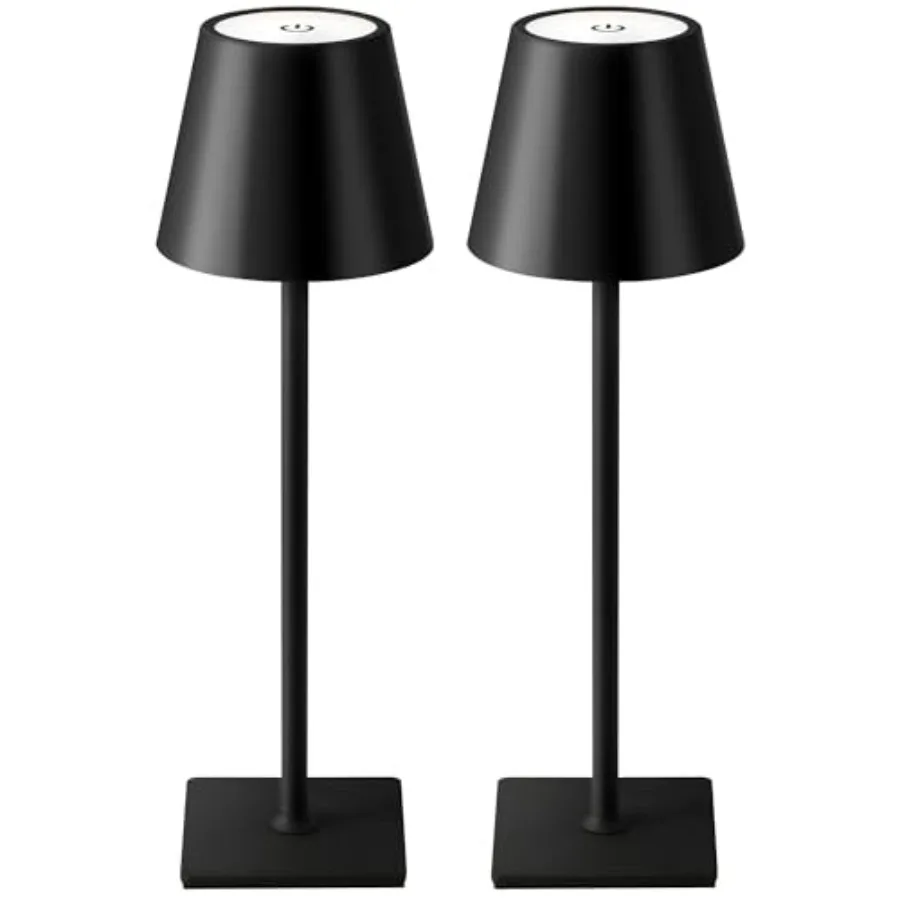 2 Pack Cordless Table Lamp, Portable LED Desk Lamps, 5000mAh Battery Operated, 3 Color Stepless Dimming Up, for Restaurant, Bed
2 Pack Cordless Table Lamp, Portable LED Desk Lamps, 5000mAh Battery Operated, 3 Color Stepless Dimming Up, for Restaurant, Bed