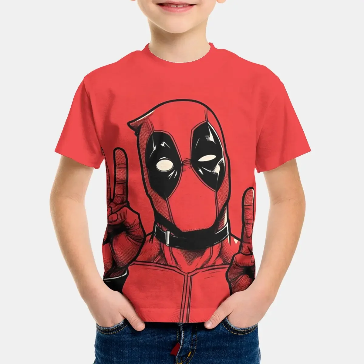 Одежда для малышей с принтом Deadpools, мужская уличная одежда для детей от 5 до 14 лет, детская футболка для мальчиков и девочек, верхние рубашки
Одежда для малышей с принтом Deadpools, мужская уличная одежда для детей от 5 до 14 лет, детская футболка для мальчиков и девочек, верхние рубашки