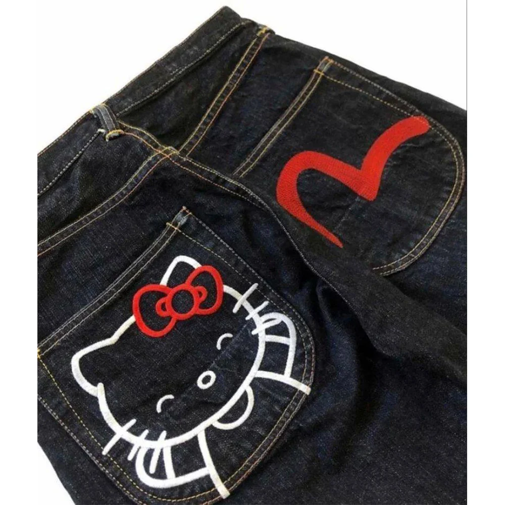 Anime Y2K Women Jeans Sanrio Hello Kitty New Print Fashion Hip-Hop Trend High Street Harajuku Style Casual Straight Pants Gift
Anime Y2K Women Jeans Sanrio Hello Kitty New Print Fashion Hip-Hop Trend High Street Harajuku Style Casual Straight Pants Gift