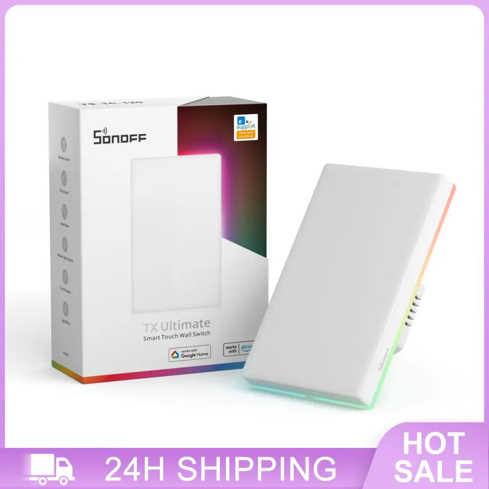 SONOFF T5 TX Ultimate Wifi Switch Smart LED Light Multi-sensory Touch sensor 120mm Work With eWeLink Alexa Google Siri Alice
SONOFF T5 TX Ultimate Wifi Switch Smart LED Light Multi-sensory Touch sensor 120mm Work With eWeLink Alexa Google Siri Alice