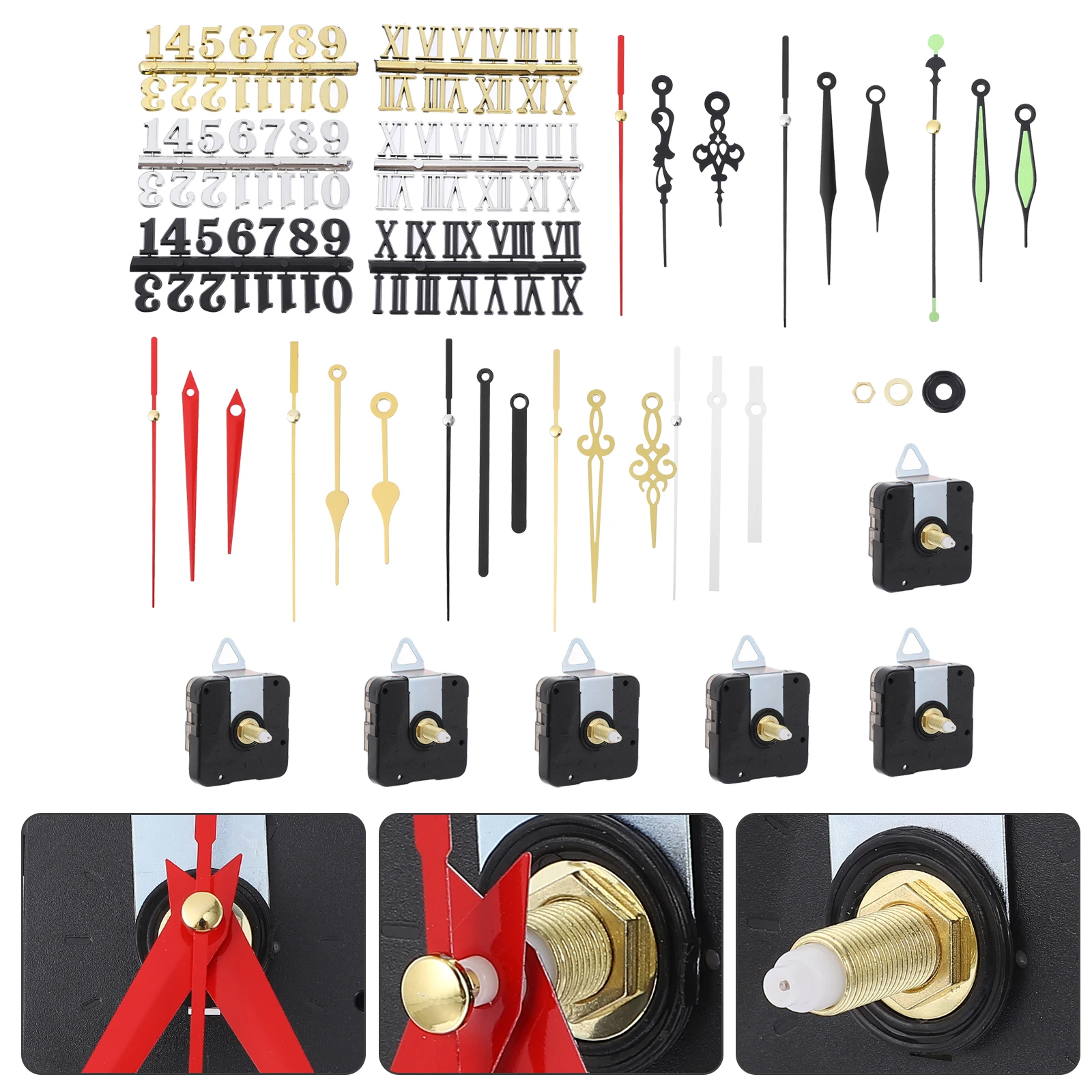 6 Sets Quartz Wall Clock Movement Kit Digital Mechanism Plastic Parts Pointer Accessories Replacement Home Office Bedroom Clock
6 Sets Quartz Wall Clock Movement Kit Digital Mechanism Plastic Parts Pointer Accessories Replacement Home Office Bedroom Clock