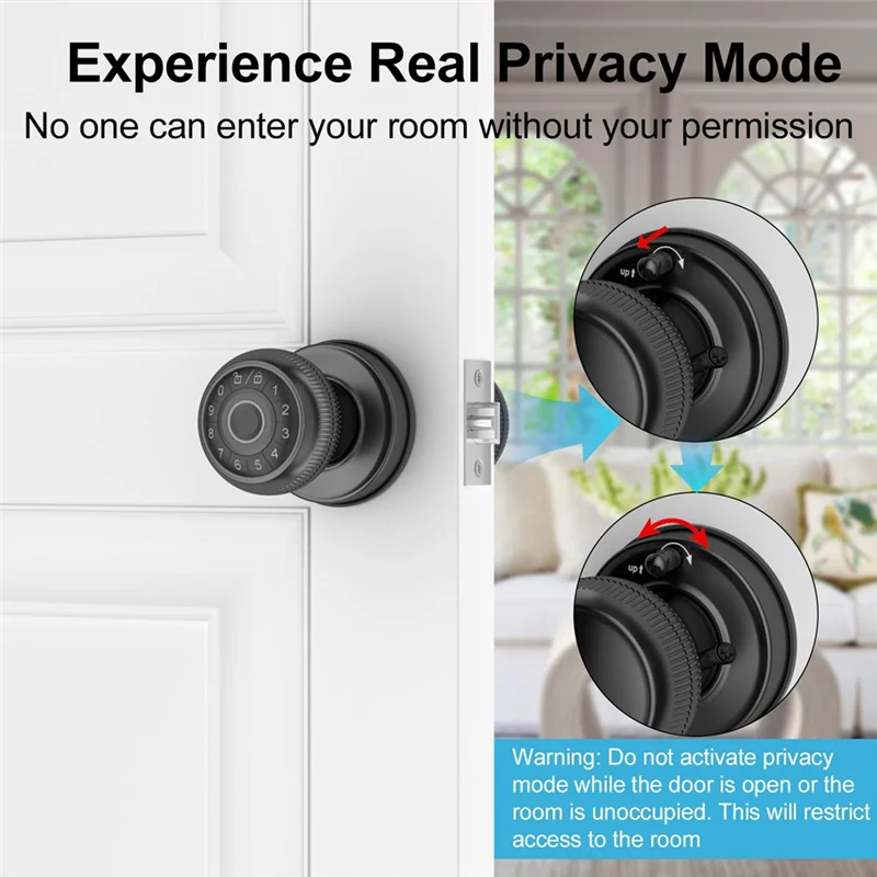 A41T 4-In-1 Smart Door Knob, Fingerprint Door With App Control, Smart Fingerprint Door Lock With Keypad, For Home,Office 
A41T 4-In-1 Smart Door Knob, Fingerprint Door With App Control, Smart Fingerprint Door Lock With Keypad, For Home,Office