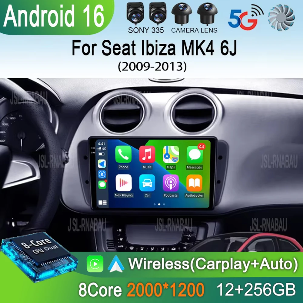 Автомагнитола Android 16 с CarPlay для Seat Ibiza MK4 6J SportCoupe Ecomotive Cupra 2009-2014, навигация GPS, мультимедийный проигрыватель, стереосистема
Автомагнитола Android 16 с CarPlay для Seat Ibiza MK4 6J SportCoupe Ecomotive Cupra 2009-2014, навигация GPS, мультимедийный проигрыватель, стереосистема