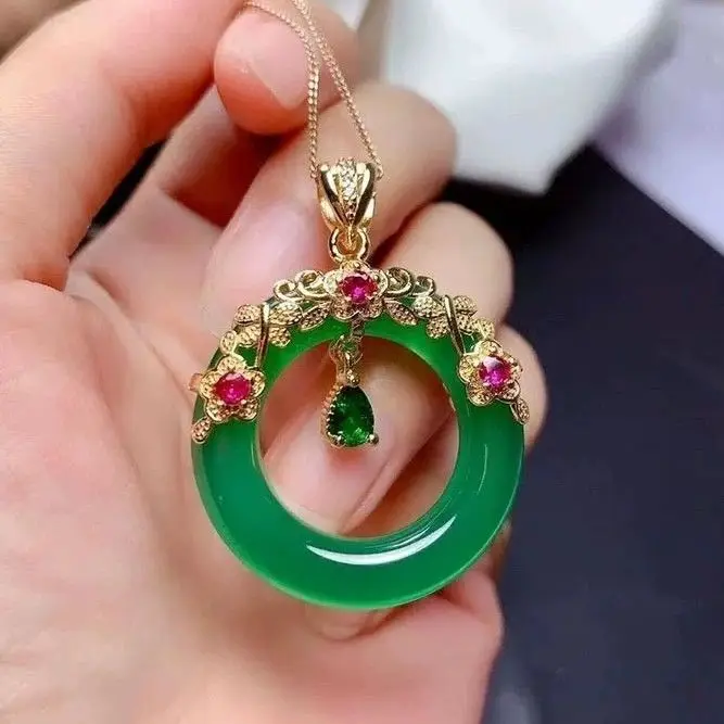 Подвеска из высококачественного нефрита из натурального агата, халцедона, инкрустированная безопасной пряжкой, зеленый Ян
Подвеска из высококачественного нефрита из натурального агата, халцедона, инкрустированная безопасной пряжкой, зеленый Ян