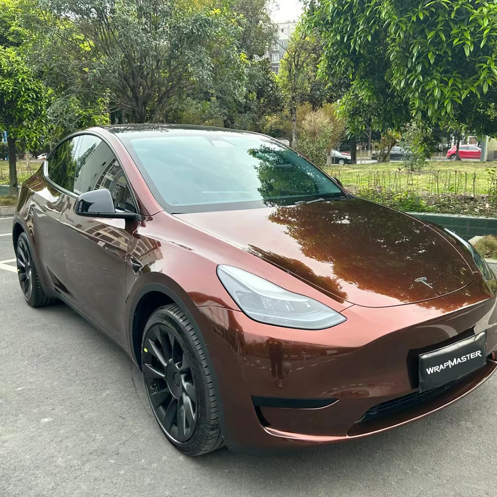 Wrapmaster Top quality PET Glossy Liquid Metal Coffee Brown vehicle Wraps Vinyl Wrapping Film
Wrapmaster Top quality PET Glossy Liquid Metal Coffee Brown vehicle Wraps Vinyl Wrapping Film