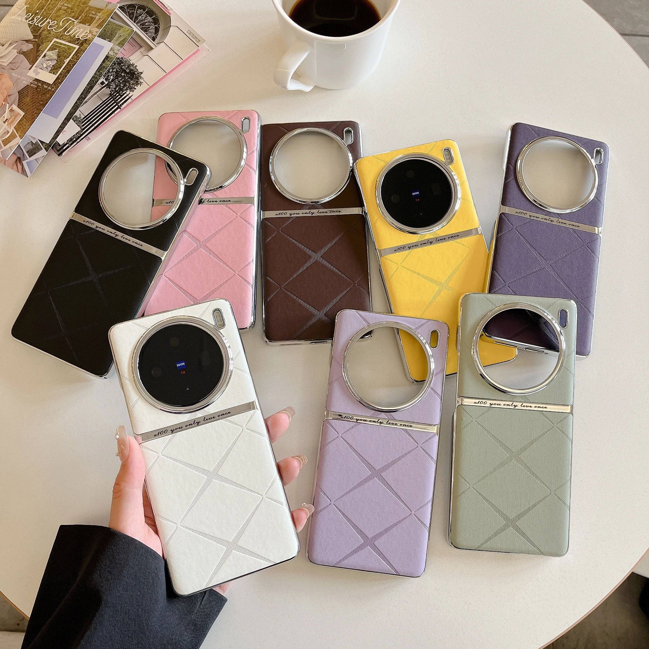 Shockproof Leather Electroplating Geometric Hard Case For Vivo X100 Ultra X100S Pro X200 Pro Mini, Slim Metal Camera Phone Cover
Shockproof Leather Electroplating Geometric Hard Case For Vivo X100 Ultra X100S Pro X200 Pro Mini, Slim Metal Camera Phone Cover