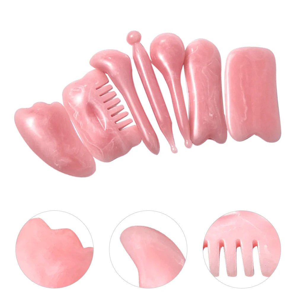 7 PC Scraping Board Set Massage Tools The Face Facial Plate Resin Guasha Beauty Roller
7 PC Scraping Board Set Massage Tools The Face Facial Plate Resin Guasha Beauty Roller