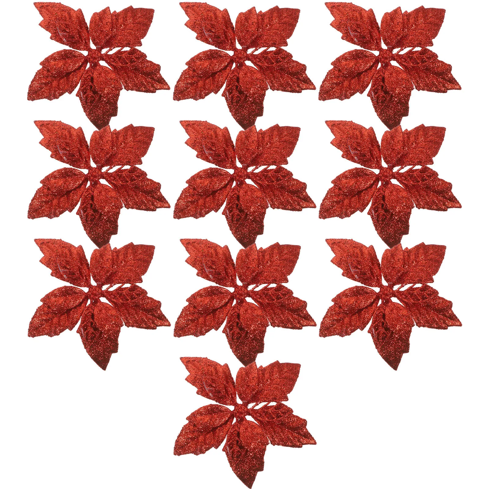 10Pcs Glitter Poinsettia Artificial Flowers Xmas Tree Christmas Decorations Holiday Home Decor Glitter Poinsettia
10Pcs Glitter Poinsettia Artificial Flowers Xmas Tree Christmas Decorations Holiday Home Decor Glitter Poinsettia