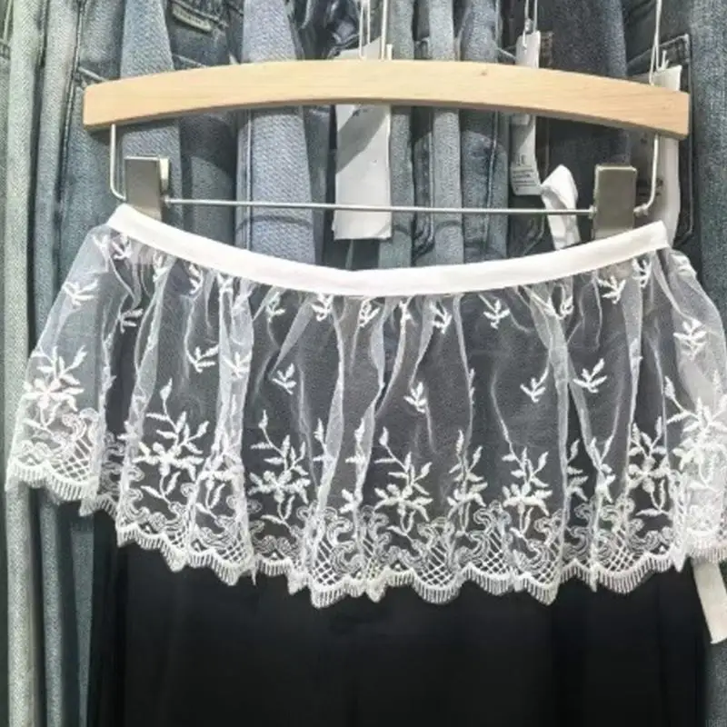 HXBA Fashionable Lace Sheer Mesh Waist Cover Mini Apron Skirt Shirt Extender Fart Curtain for Women’s Sweater Enhancement
HXBA Fashionable Lace Sheer Mesh Waist Cover Mini Apron Skirt Shirt Extender Fart Curtain for Women’s Sweater Enhancement