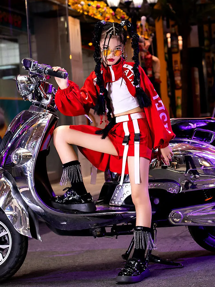 K-pop Stage Fashionable Outfit Jazz Dance Performance Suit Kids Hip-hop Fashion Costume Cool Children's Runway Wear New
K-pop Stage Fashionable Outfit Jazz Dance Performance Suit Kids Hip-hop Fashion Costume Cool Children's Runway Wear New