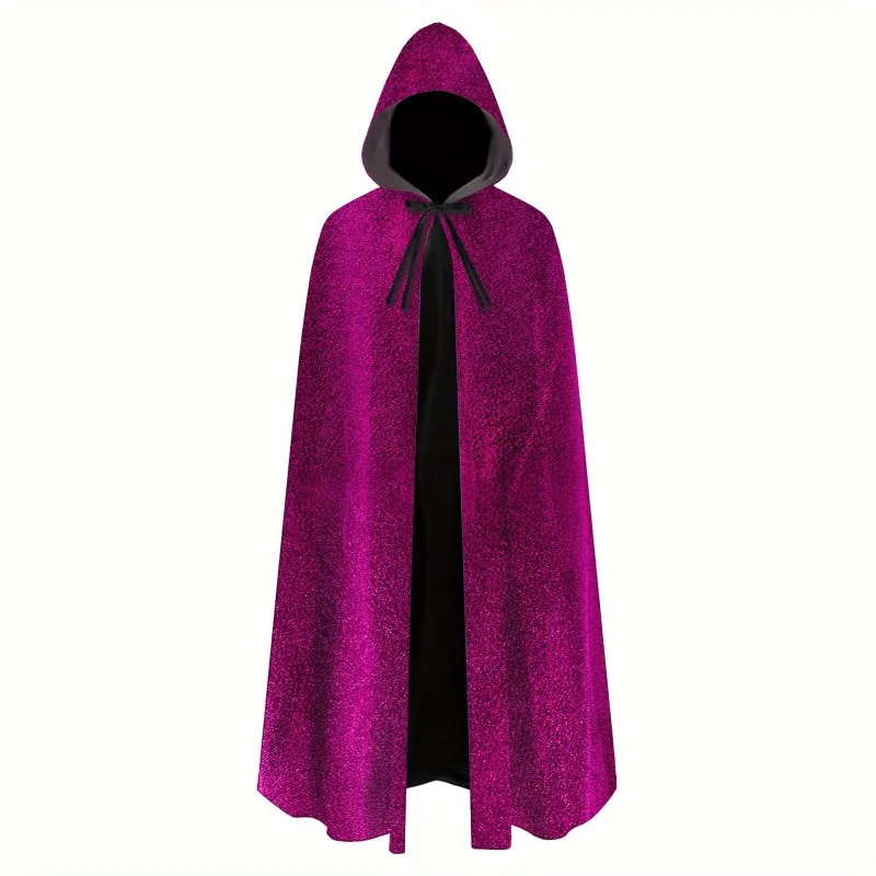 Glitter Magenta Hooded Cape Cloak with Black Lining Tie Fastening for Halloween Cosplay Witch Vampire Party Costume Accessory
Glitter Magenta Hooded Cape Cloak with Black Lining Tie Fastening for Halloween Cosplay Witch Vampire Party Costume Accessory