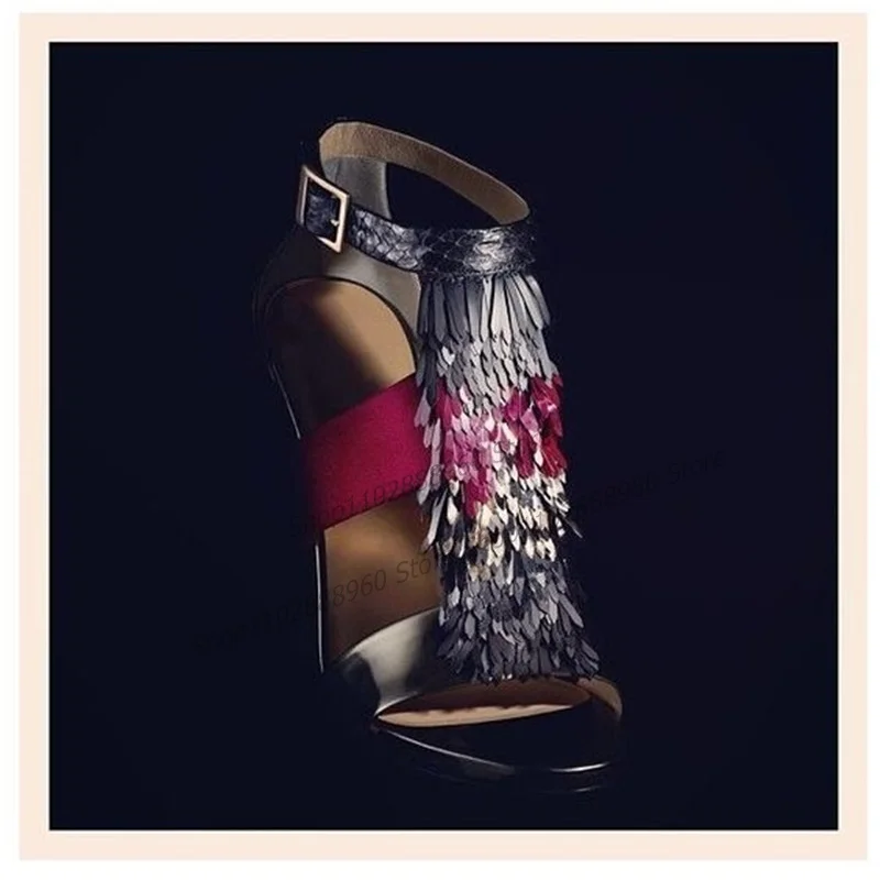 T-Strap Mixed Color Hollow Fringe Decor Sandals Thin High Heel Women Shoes Back Zipper Open Toe 2023 Fashion Zapatos Para Mujere
T-Strap Mixed Color Hollow Fringe Decor Sandals Thin High Heel Women Shoes Back Zipper Open Toe 2023 Fashion Zapatos Para Mujere