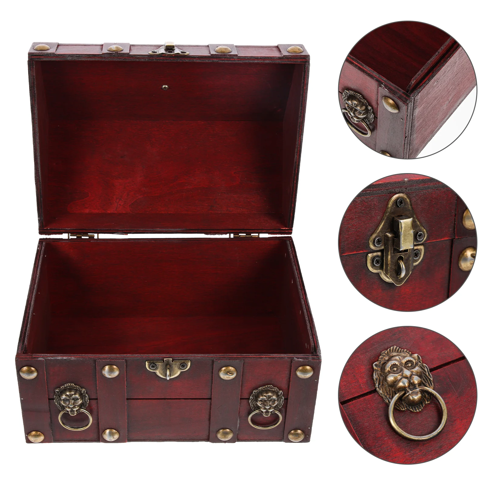 Wooden Jewelry Box Retro Style 6300J-01 Red Storage Case for Earrings Necklaces Toys Coin Organizer Treasure Chest Kids
Wooden Jewelry Box Retro Style 6300J-01 Red Storage Case for Earrings Necklaces Toys Coin Organizer Treasure Chest Kids