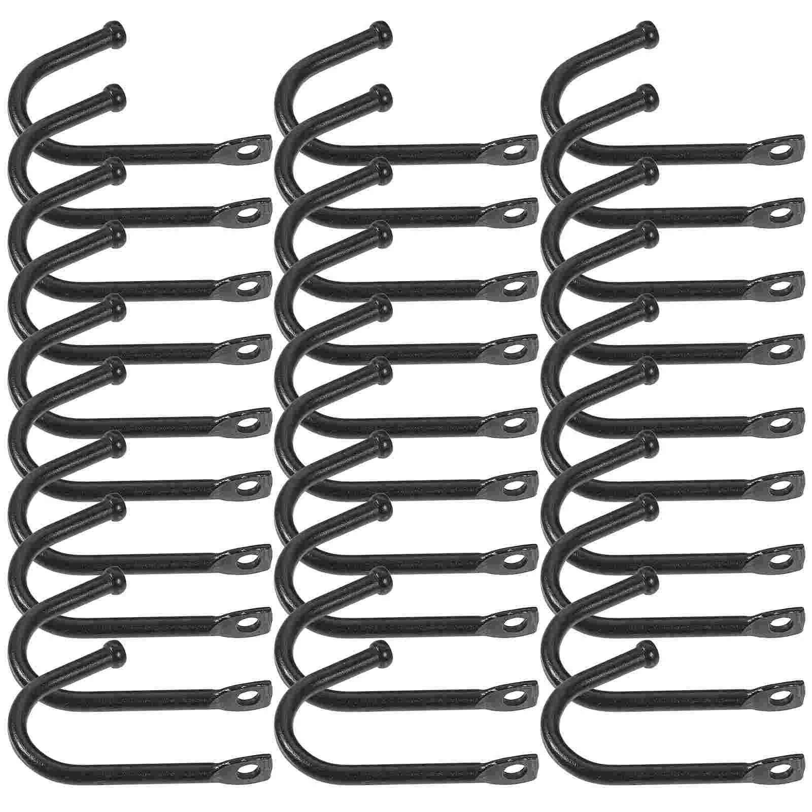 30 Pcs Wall-mounted Wire Coat Hook Child Key Hooks Iron Black for Rack Decorative
30 Pcs Wall-mounted Wire Coat Hook Child Key Hooks Iron Black for Rack Decorative