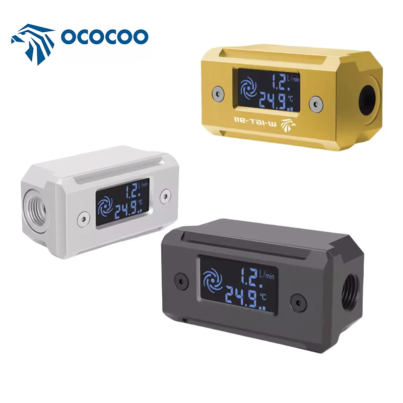 OCOCOO Liquid Cooler Flowmeter Thermometer LED Display DIY Water Cooling System Flow Monitor PC Modding Accessories OC-TFD-B05
OCOCOO Liquid Cooler Flowmeter Thermometer LED Display DIY Water Cooling System Flow Monitor PC Modding Accessories OC-TFD-B05