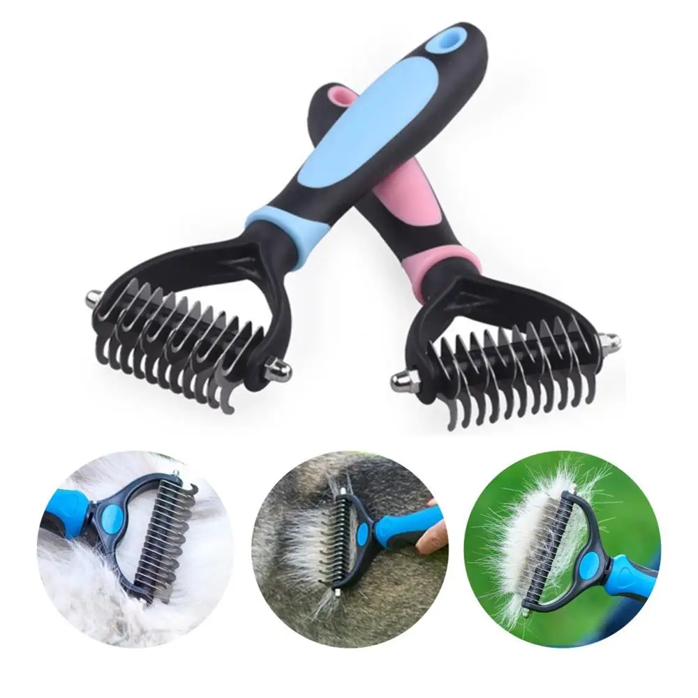 Dog Cat Comb Pet Fur Knot Cutter Grooming Shedding Tools Hair Remover Brusher Double sided Hairdressing Pet Comb Brush
Dog Cat Comb Pet Fur Knot Cutter Grooming Shedding Tools Hair Remover Brusher Double sided Hairdressing Pet Comb Brush