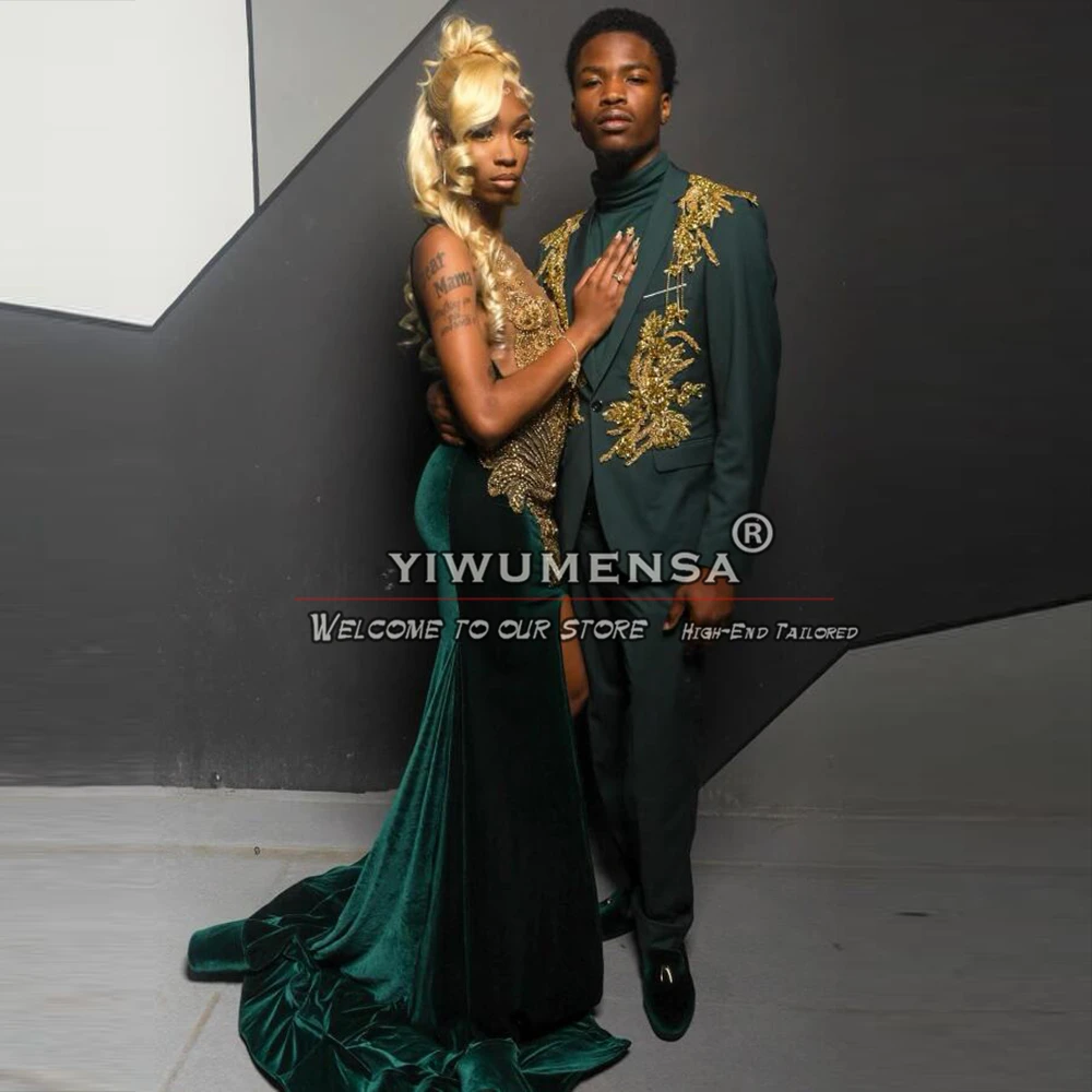 African Green Suit Men For Wedding Gold Beading Appliques Prom Blazer Tailored Single Breasted Jacket Pants 2 Pieces Man Tuxedos
African Green Suit Men For Wedding Gold Beading Appliques Prom Blazer Tailored Single Breasted Jacket Pants 2 Pieces Man Tuxedos