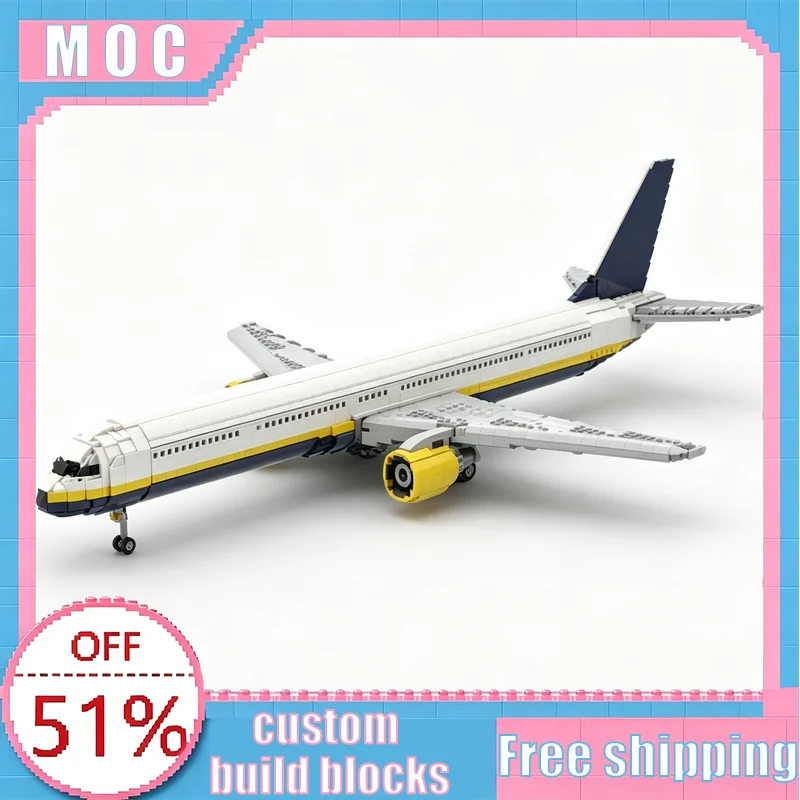 4297 Parts MOC Boeing 757-300 Commercial Airliner Model Custom Creative Building Blocks Educational Assembly Toy Display Gifts
4297 Parts MOC Boeing 757-300 Commercial Airliner Model Custom Creative Building Blocks Educational Assembly Toy Display Gifts
