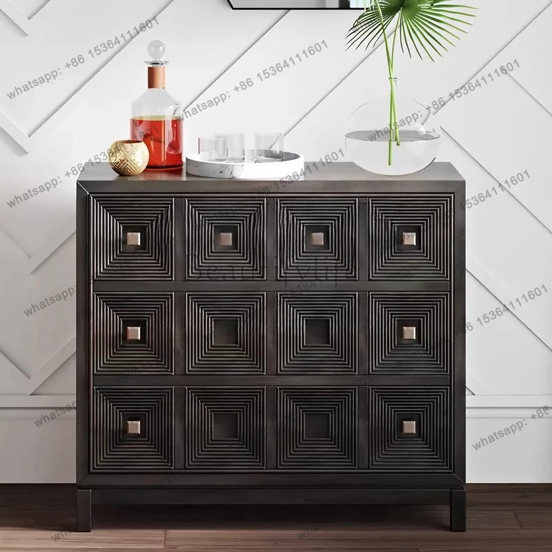 American light luxury solid wood chest simple entrance foyer
American light luxury solid wood chest simple entrance foyer