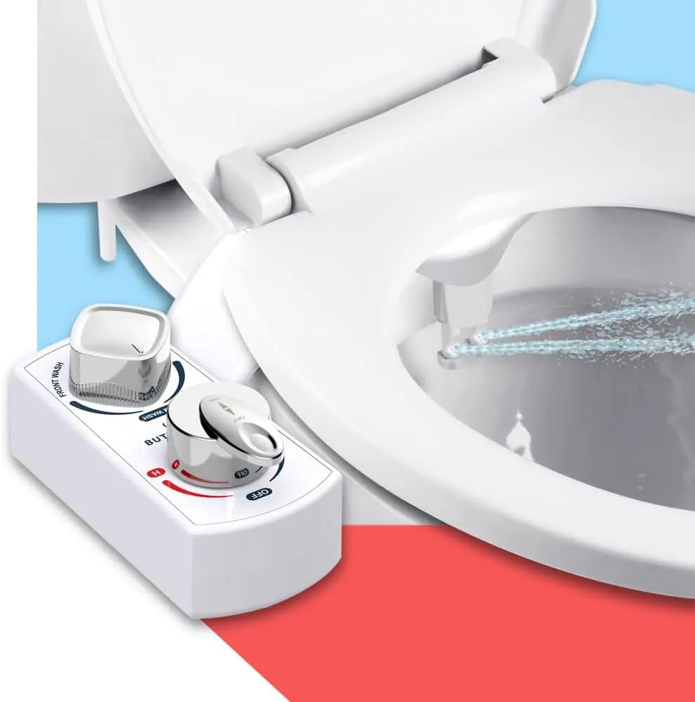 Bidet Toilet Seat Attachment, Dual-Nozzle Fresh Water Sprayer with Cool & Warm Temperature Control, Easy Setup Universal Fit
Bidet Toilet Seat Attachment, Dual-Nozzle Fresh Water Sprayer with Cool & Warm Temperature Control, Easy Setup Universal Fit