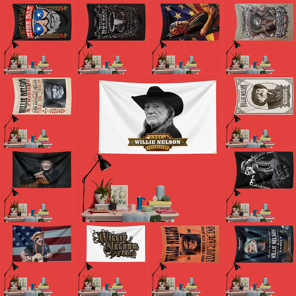 Willie Nelson Inspired Rock Music Flag 3x5 FT 90x150cm Polyester Decorative Banner Tapestry For Music Fans Bedroom Wall Decorati
Willie Nelson Inspired Rock Music Flag 3x5 FT 90x150cm Polyester Decorative Banner Tapestry For Music Fans Bedroom Wall Decorati