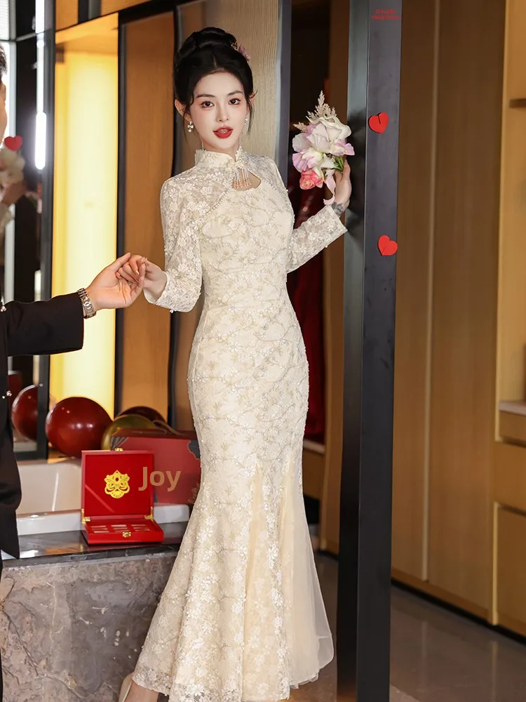 Champagne Color Engagement Dr New Chinese Sle Bride Wedding Long Tailor Skirt Small Size Women's Traditional C...
Champagne Color Engagement Dr New Chinese Sle Bride Wedding Long Tailor Skirt Small Size Women's Traditional C...