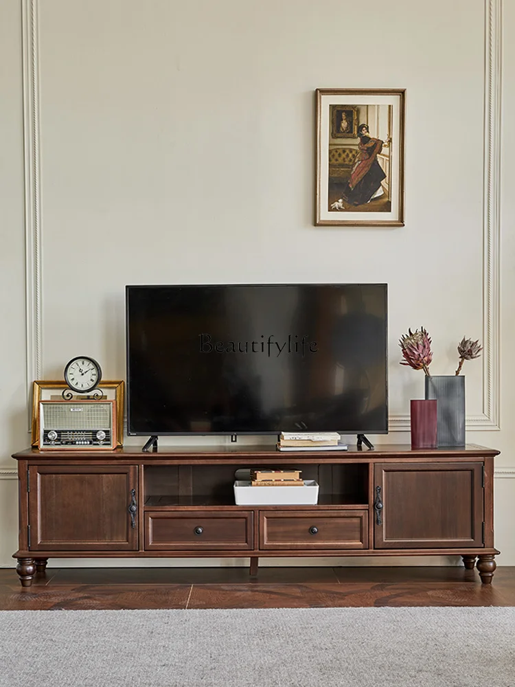 Simple American walnut all solid wood TV cabinet living room furniture floor cabinet
Simple American walnut all solid wood TV cabinet living room furniture floor cabinet